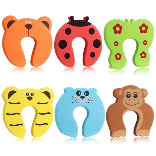 6 Stück Klemmschutz für Türen,Kinder Türstopper Tierische Anti-Klemm-Schutzvorrichtung für Türen, Süße Schaumstoff-Türklammer für Baby & Kinder als Sicherheitszubehör gegen eingeklemmte Finger 6 Stück Klemmschutz für Türen,Kinder Türstopper Tierische Anti-Klemm-Schutzvorrichtung für Türen, Süße Schaumstoff-Türklammer für Baby & Kinder als Sicherheitszubehör gegen eingeklemmte Finger von Jennytim