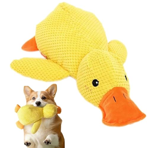Jennytim Anti Stress Ente für Hunde, Quietschente aus Plüsch für Hunde, Gelbes Entenspielzeug mit Quakfunktion, unterhaltsames interaktives Spielzeug zur Stressreduzierung bei Hunden Jennytim Anti Stress Ente für Hunde, Quietschente aus Plüsch für Hunde, Gelbes Entenspielzeug mit Quakfunktion, unterhaltsames interaktives Spielzeug zur Stressreduzierung bei Hunden von Jennytim