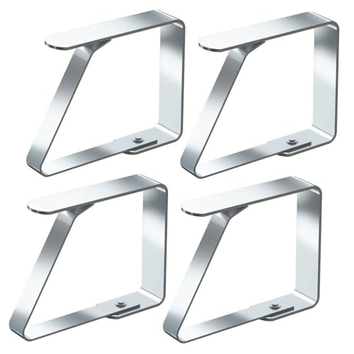 Jennytim Edelstahl Tischdecken-Clips Extra große & stabile Tischbahnhalter für Outdoor-Picknick, Gartenparty und Events Rostfreie Tischbefestigung gegen Wind (Groß x 4 Stück) von Jennytim