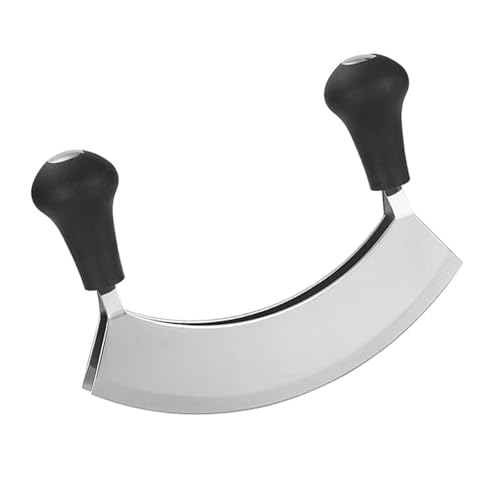 Jennytim Wiegemesser Kräuter- und Pizzaschneider, Gebogener Kräuter Zerkleinerer, 17cm Kräuter zum Zerkleinern von Kräutern and Gewürzen. Jennytim Wiegemesser Kräuter- und Pizzaschneider, Gebogener Kräuter Zerkleinerer, 17cm Kräuter zum Zerkleinern von Kräutern and Gewürzen. von Jennytim