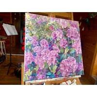 Rhododendron Blume Acrylbild Drucke/Wanddeko Kunstdruck von JensArtNS