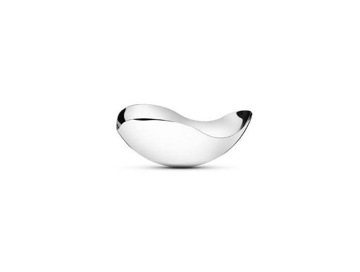 Georg Jensen Obstschale Bloom Groß, Edelstahl, silberfarben von Jensen