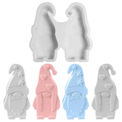 Jenshhch 3D Wichtel Silikonform Für Kerzen Gips Gießen Weihnachten DIY Handwerk Silikonformen Frühlingsform Gipsform Kerzenherstellung Seifenguss Resin-Kunstprojekte von Jenshhch