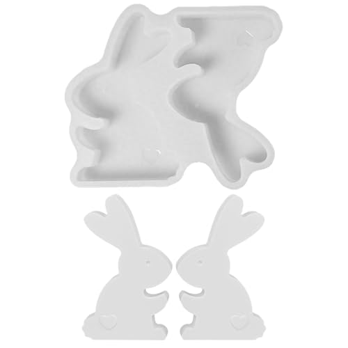 Jenshhch Hase Silikonform Gießform Kaninchen Gipsformen Zum Gießen Silikonformen Für DIY Handwerk von Jenshhch