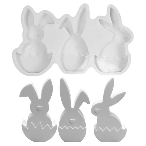 Jenshhch Osterhase Silikonform Für Gips DIY Osterdeko Geldgeschenke Hochwertigem Silikon von Jenshhch