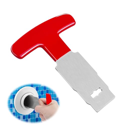 Jenshhch Pool Plug Remover Tool Stahl/Kunststoff Pool Schlüssel Pump Lid Entferner für Pool Pumpendeckel und Rücklaufdüsen (B) von Jenshhch
