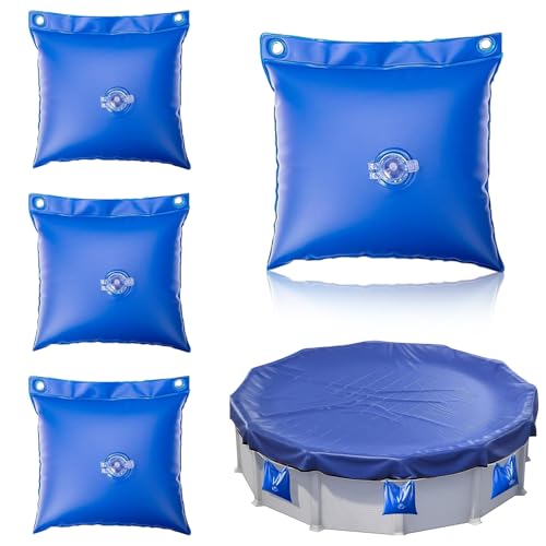 Jenshhch Poolabdeckung Hängetasche 4er Set 0.4mm PVC Wassersack Winterabdeckung Hängende Wasserbeutel Oberirdische Schwimmbadabdeckung von Jenshhch