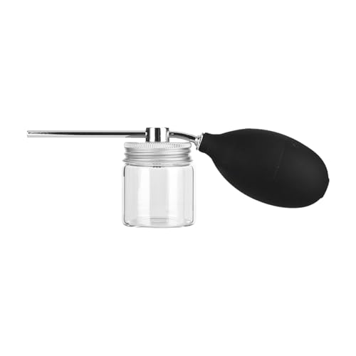 Jenshhch Pulversprüher Aus Silikon Glas Edelstahl Professionelle Puder Sprühflasche Für Friseursalons Und Heimgebrauch Mit 360° Sprühkopf (B) von Jenshhch