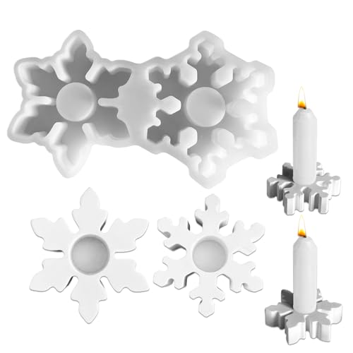 Jenshhch Silikonform Weihnachten Schneeflocke Kerzenhalter Gießformen DIY Handwerk für Weihnachtsschmuck Jenshhch Silikonform Weihnachten Schneeflocke Kerzenhalter Gießformen DIY Handwerk für Weihnachtsschmuck von Jenshhch