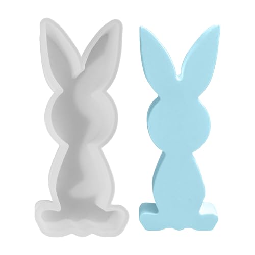 Jenshhch Silikonformen Osterhase 3D Kaninchen Form Ostern Gießform Für Kerzen Seife Handwerk DIY Kunsthandwerk Silikon-Backform Mit Präzisionsdetails von Jenshhch