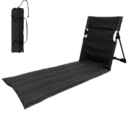 Jenshhch Strandmatte Mit Rückenlehne Bodenliege Outdoor Leicht Tragbar Klappbar Strandliege Mit Aluminiumlegierung Für Camping Strand Garten Reisen (A) von Jenshhch