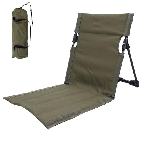 Jenshhch Strandmatte Mit Rückenlehne Bodenliege Outdoor Leicht Tragbar Klappbar Strandliege Mit Aluminiumlegierung Für Camping Strand Garten Reisen (D) von Jenshhch