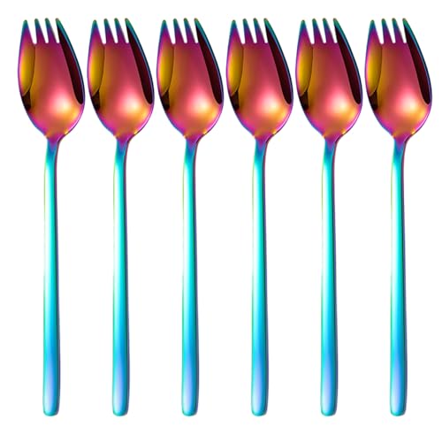 6pcs Forks Edelstahl farbenfrohe polierte glänzende 7, 5 -Zoll -Obstgabel mit langem Griff. 6pcs Forks Edelstahl farbenfrohe polierte glänzende 7, 5 -Zoll -Obstgabel mit langem Griff. von Jeorywoet