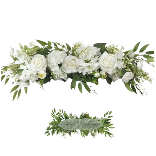 Blumenbogen, Blumenschwerpunkt, 25, 6 Zoll künstlicher Hochzeitsbogenblumen, Seidenblume, biegsame Blumen für Hochzeitsfeier Vordertür Home Wanddekoration von Jeorywoet