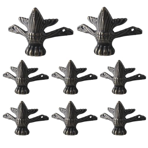 Dekorative Eckklammern, 8 Stcs Messing Ecke Protektor Retro Bronze Beschützer mit schnitzrostbeständigen dekorativen Klammern für Möbel, Schmuckschachtel für Zuhause Dekorative Eckklammern, 8 Stcs Messing Ecke Protektor Retro Bronze Beschützer mit schnitzrostbeständigen dekorativen Klammern für Möbel, Schmuckschachtel für Zuhause von Jeorywoet