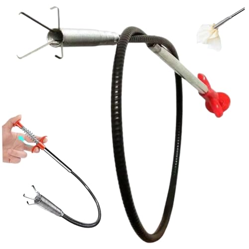 Drain Clog -Entfernerwerkzeug, Abflussreinigerwerkzeug, 63 Zoll flexibler Clog -Entferner mit 4 Krallen, Waschbecken Schlangenhaar für Abwasserküche Badezimmer Drain Clog -Entfernerwerkzeug, Abflussreinigerwerkzeug, 63 Zoll flexibler Clog -Entferner mit 4 Krallen, Waschbecken Schlangenhaar für Abwasserküche Badezimmer von Jeorywoet