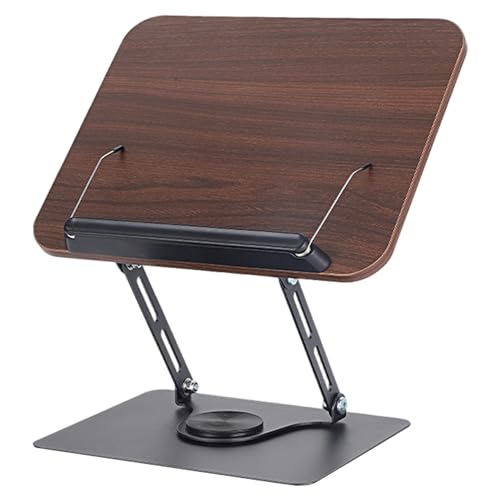 Einstellbarer Buchständer, einstellbarer Buchständer zum Lesen des faltbaren Halters mit 360 ° rotierenden Basen und elastischen Seitenclips Buchstand für Kochbuch -Tablet -Rezeptmagazine für Zuhause von Jeorywoet