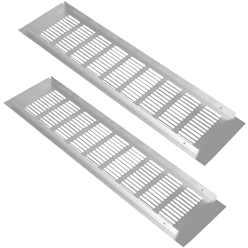 Entlüftungsgrill, 2pcs Luftentlüftungsabdeckung, 16 x 3 Zoll Aluminiumlegierungstür Luftabdeckungen mit Befestigungsschrauben für Kleiderschrank Herd Schuhe Schrank Waschbeckenboden, Silber für Zuhau Entlüftungsgrill, 2pcs Luftentlüftungsabdeckung, 16 x 3 Zoll Aluminiumlegierungstür Luftabdeckungen mit Befestigungsschrauben für Kleiderschrank Herd Schuhe Schrank Waschbeckenboden, Silber für Zuhau von Jeorywoet