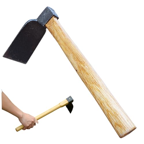 Handhacke -Gartenwerkzeug, Handhacke, Eisengarten mit 13 Zoll Holzgriff zum Transplantieren, Graben, Pflanzen, Lockern von Boden von Jeorywoet
