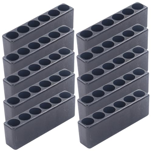 Hex -Bit -Organizer, 10 -pcs -Schraubendreherbithalter, 6 Löcher Plastik -Sechskant -Organizer, Schraubendreherkopfspeicherhülle 1/4 Zoll Schaft für Zuhause von Jeorywoet