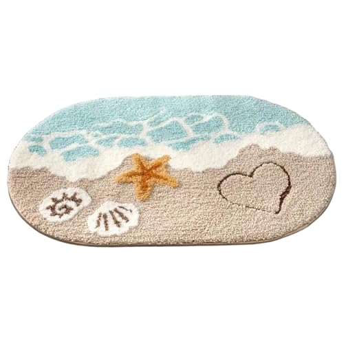 Jeorywoet Beach Badematte, Strandbadenteppiche, 16x24 Zoll weiche absorbierende Badematte, Nicht schlupfbare Küste für Küchenschlafzimmer, Badezimmer, Teppich Jeorywoet Beach Badematte, Strandbadenteppiche, 16x24 Zoll weiche absorbierende Badematte, Nicht schlupfbare Küste für Küchenschlafzimmer, Badezimmer, Teppich von Jeorywoet