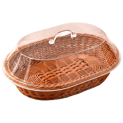 Jeorywoet Brotkorb, Brotkorb mit transparentem Deckel 16x12X5, 5 Oval Plastikweb Jeorywoet Brotkorb, Brotkorb mit transparentem Deckel 16x12X5, 5 Oval Plastikweb von Jeorywoet