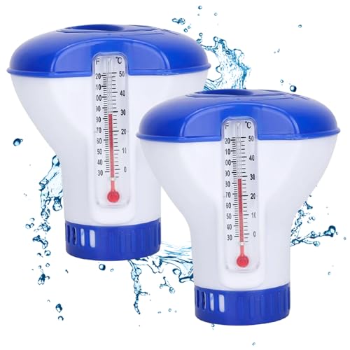 Jeorywoet Chlortablette Floater, Pool Chlor -Floater mit Thermometer, 2pcs 5 -Zoll -automatische Tablette, Poolzubehör für die frische Schwimmwasser und für die Freien im Freien Jeorywoet Chlortablette Floater, Pool Chlor -Floater mit Thermometer, 2pcs 5 -Zoll -automatische Tablette, Poolzubehör für die frische Schwimmwasser und für die Freien im Freien von Jeorywoet