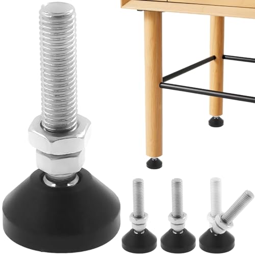 Jeorywoet Füße für Möbelniveau, 4pcs Möbelstufe Füße Schocksicherem drehbar Verstellbarer Schwerpunkt für Workbench von Jeorywoet