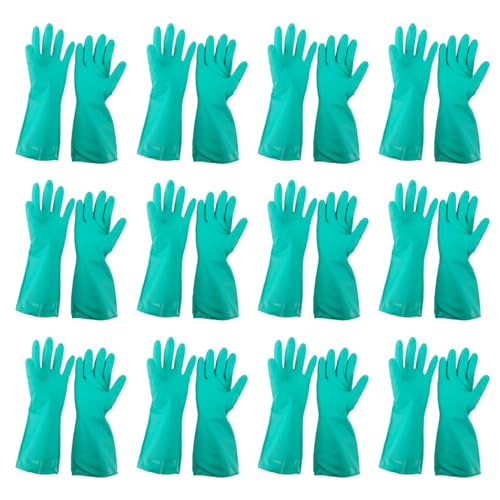 Jeorywoet Geschirrspülhandschuhe, Reinigungshandschuhe 12 Stück Nitril Gummi reinigen Stark Jeorywoet Geschirrspülhandschuhe, Reinigungshandschuhe 12 Stück Nitril Gummi reinigen Stark von Jeorywoet