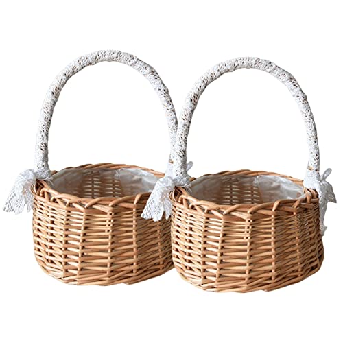 Jeorywoet Gewebter Speicherkorb mit Griff Rattan Rattan Blumenkorb Hochzeitsblumenmädchenkorb für Wohnkultur Partyversorgung S 2 PCS Wobbener Aufbewahrungskorb Jeorywoet Gewebter Speicherkorb mit Griff Rattan Rattan Blumenkorb Hochzeitsblumenmädchenkorb für Wohnkultur Partyversorgung S 2 PCS Wobbener Aufbewahrungskorb von Jeorywoet