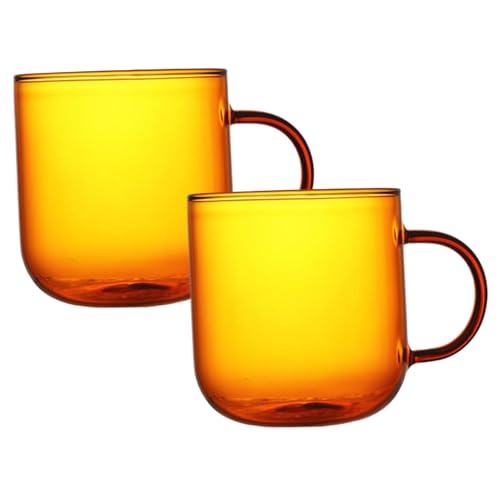 Jeorywoet Glasbecher, 2pcs Glas Kaffeetassen 350 ml Wärmefestigkeitsbecher Set mit Anti-Scenen-Griff leicht zu reinigen große Öffnungsbecher für Tee, Milch und heiße Schokolade Jeorywoet Glasbecher, 2pcs Glas Kaffeetassen 350 ml Wärmefestigkeitsbecher Set mit Anti-Scenen-Griff leicht zu reinigen große Öffnungsbecher für Tee, Milch und heiße Schokolade von Jeorywoet