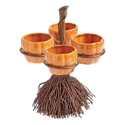 Jeorywoet Halloween Snack Rack, Halloween Snack Bowl Stand Pumpkin Candy Holder Halloween Weihnachtsparty bevorzugt Vorräte für Snacks, Salat, Dessertstil 3, Halloween Snack Rack von Jeorywoet