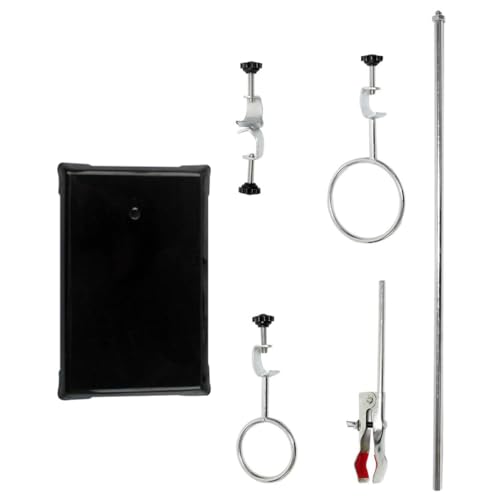 Jeorywoet Laborständer Chemie 50 cm mit 2 Retortenringen Flask Klemmstab Chemie Physik -Ausrüstung mit Klemme Jeorywoet Laborständer Chemie 50 cm mit 2 Retortenringen Flask Klemmstab Chemie Physik -Ausrüstung mit Klemme von Jeorywoet