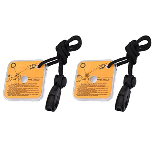 Jeorywoet Mirror Outdoor Survival Rettung Reflexion Spiegel 2pcs, Notspiegel von Jeorywoet