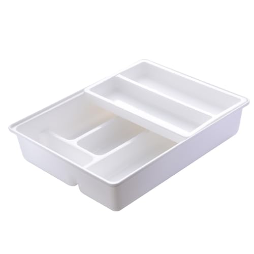 Jeorywoet Organizer des Utensilschubladens, Silberschubladenorganisator 2 Layer 10x12x2 Multi-Grid-Besteck mit gleitbarer und abnehmbarer oberster Schicht für Küche, Küche, Weiß Jeorywoet Organizer des Utensilschubladens, Silberschubladenorganisator 2 Layer 10x12x2 Multi-Grid-Besteck mit gleitbarer und abnehmbarer oberster Schicht für Küche, Küche, Weiß von Jeorywoet
