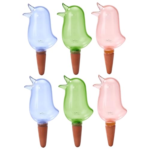 Jeorywoet Pflanzenwasserer, automatischer Pflanzenwasserer 6PCS 3 Farbvogel-förmiger transparent mit Töpferwaren für Zuhause Jeorywoet Pflanzenwasserer, automatischer Pflanzenwasserer 6PCS 3 Farbvogel-förmiger transparent mit Töpferwaren für Zuhause von Jeorywoet