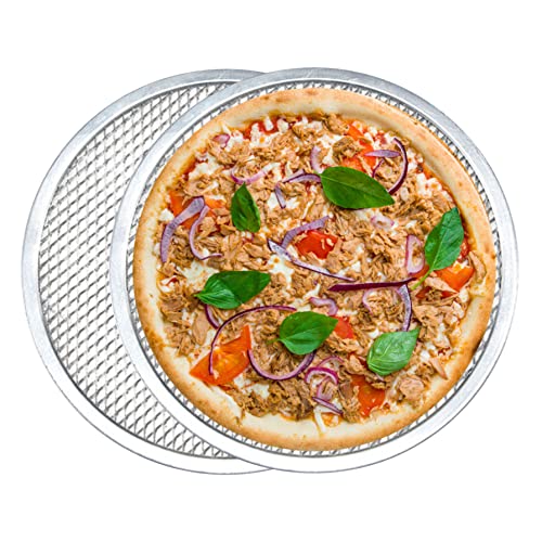 Jeorywoet Pizza -Tabletts für Ofen, 2pcs Pizza -Tablett Aluminium -Bildschirm 12 -Zoll von Jeorywoet