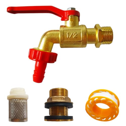 Jeorywoet Regen Barrel Spigot, Regen Barrel Spigot Kit Praktische Kupferlegierung Kit mit 3/4 Drehen Sie Sich für Wassertanks an Jeorywoet Regen Barrel Spigot, Regen Barrel Spigot Kit Praktische Kupferlegierung Kit mit 3/4 Drehen Sie Sich für Wassertanks an von Jeorywoet