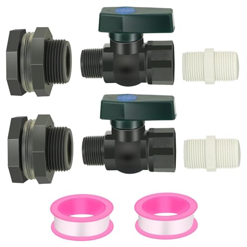 Jeorywoet Regenfass -Zapfen, 2 festgelegte Regenlauf -Spigot -Kit Praktische 3/4 von Jeorywoet