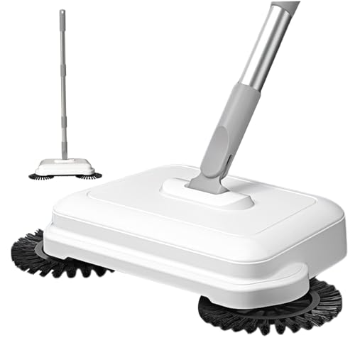 Jeorywoet Teppich-Kehrmaschine, Fußbohrmaschine, 2-in-1 360 ° rotierende Handscheibe, hocheffizient von Jeorywoet