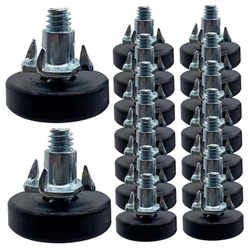 Jeorywoet Tischstufe, verstellbare Nivellingfüße, 16pcs 1/4 Gewinde Tischniveaus, Metall- und Plastikfüße für Schreibtischstuhlschrank -Kommoden -Terrassenmöbel von Jeorywoet