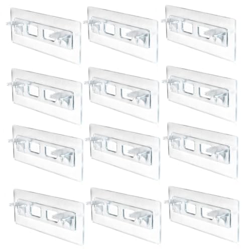Kabinettsregalstifte, 12-propcs-Regalstützenstifte, selbstklebende Acrylkabinettsklammern mit starker Tragung für Möbelbuchhandelschrank, 5, 9x2, 8 Zoll für Zuhause von Jeorywoet