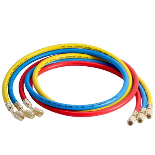 Kältemittelschläuche mit geringem Verlust, 3pcs Kältemittelschläuche, 59 Zoll und 1/4-Gewinde Niedrigverlust explosionssicherer Gummi-Wechselstrom-Messgerät für R22 R410 R134 R32 für Autos anmelden Kältemittelschläuche mit geringem Verlust, 3pcs Kältemittelschläuche, 59 Zoll und 1/4-Gewinde Niedrigverlust explosionssicherer Gummi-Wechselstrom-Messgerät für R22 R410 R134 R32 für Autos anmelden von Jeorywoet