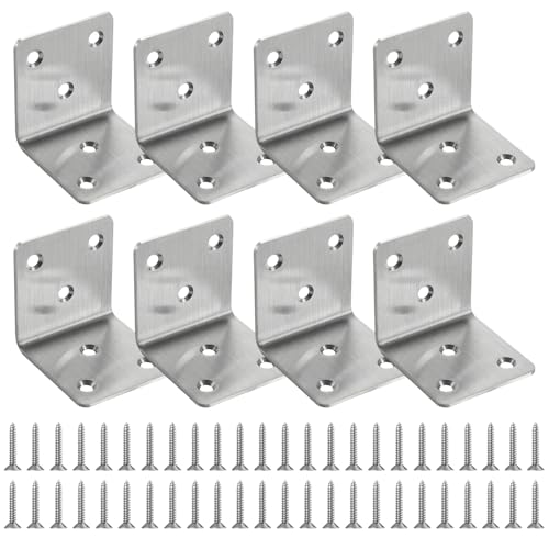 L Klammern für Holz, 8pcs l Klammern für Regale Edelstahlhalterung mit Schrauben 2x2x2 Eckscheibe -Regal -Unterstützer für Stuhlschubladenschrank L Klammern für Holz, 8pcs l Klammern für Regale Edelstahlhalterung mit Schrauben 2x2x2 Eckscheibe -Regal -Unterstützer für Stuhlschubladenschrank von Jeorywoet