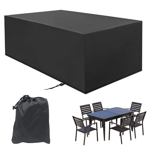Möbelabdeckungen wasserdicht, Outdoor-Möbelabdeckung, 126x126x32 Zoll wasserdichtes Außencouchabdeckung mit Kordelkordel, Anti-UV und staubdichtes Oxford-Stoff-Terrasse, Terrasseabdeckungen von Jeorywoet