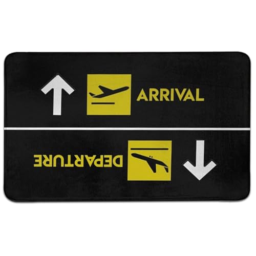 Outdoor -Türmatten, Outdoor -Türmatten Begrüßungsmatten für Vordertür 50*80 cm Eingang Nicht -Schlupf Türmat Aviation Abfahrten Ankunft für Wohnzimmer Küchenmatte Vorderporte Teppichmatten von Jeorywoet