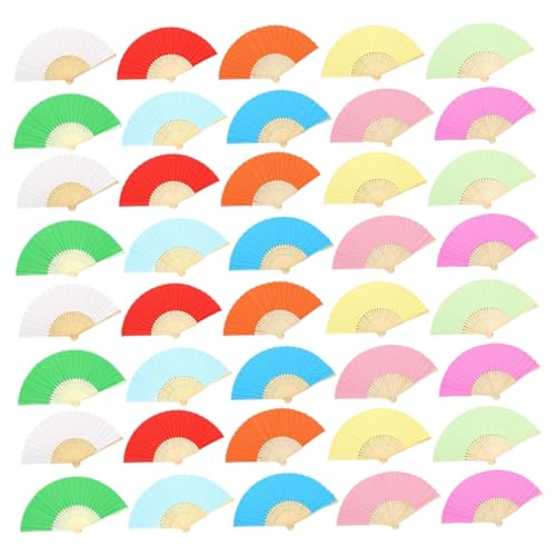 Papierfans Bulk, 40pcs Papierfans, faltbare Handmasse mit Bambus, exquisit von Jeorywoet