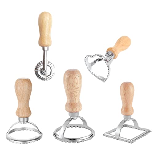 Ravioli -Hersteller, Ravioli Stamp Maker Cutter Cutter Pasta Press Briefmarken Set Knödelform DIY Pastry Tool 5pcs für die Heimküche Ravioli -Hersteller, Ravioli Stamp Maker Cutter Cutter Pasta Press Briefmarken Set Knödelform DIY Pastry Tool 5pcs für die Heimküche von Jeorywoet
