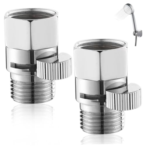 Schaltventil des Duschkopfes, 2pcs Duschkopf ausgeschaltetes Ventil, leckere Messingströme Steuerung für Handschopf oder Bidet Sprayer für Zuhause von Jeorywoet
