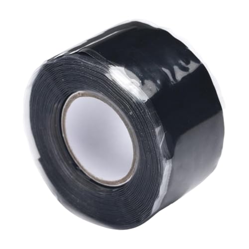 Schlauch Reparaturband Selbstverschmelzende Schlauchbindung Silikon Wasserpfeife Klebeband Schwarz, Gartenschlauch Fixierer von Jeorywoet